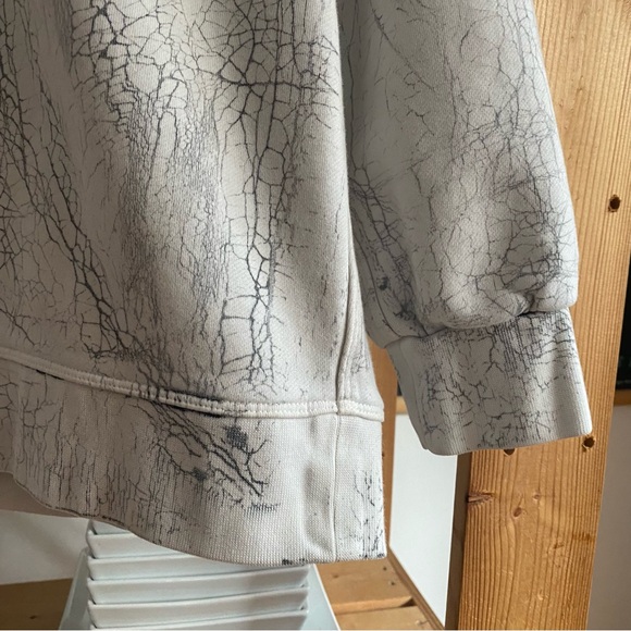 Lululemon Perfectly Oversized Crew Thread Dye White Black 8 - Picture 10 of 16